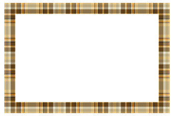 Vintage frame . Scottish border pattern retro style. Tartan plaid ornament.