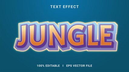 Best 3d editable jungle text effect vector graphic style