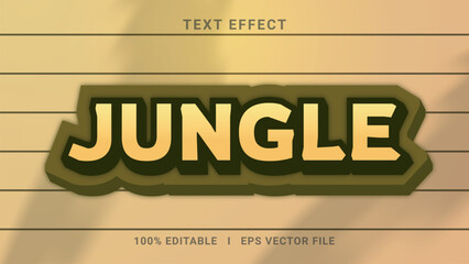 Best 3d editable jungle text effect vector graphic style