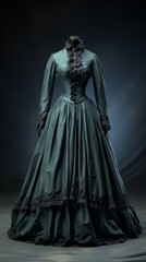 Fototapeta na wymiar Victorian woman dress isolated