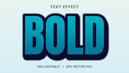 Vector bold 3d text effect style