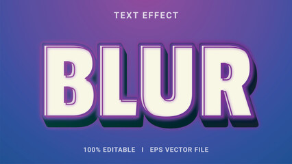 Vector blue 3d text effect style