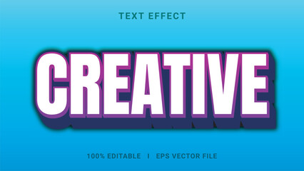 Vector creative 3d text effect style