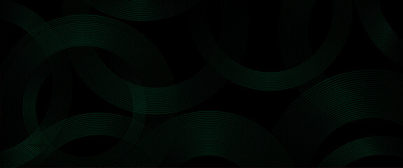abstract background trendy bright circle lines creative design, overlap layer on dark space with glowing circle lines decoration.
