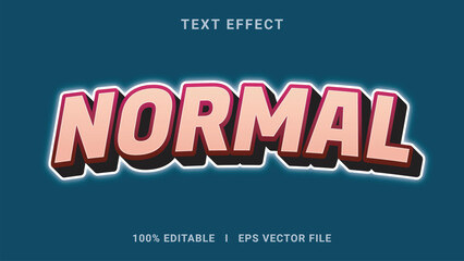 Vector normal 3d text effect style