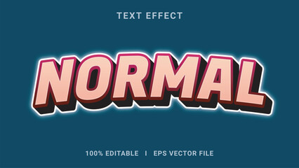 Obraz premium Vector normal 3d text effect style