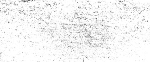  Vector distressed overlay for creating openwork transparent background, grunge old texture in black and white surface with scratches. - obrazy, fototapety, plakaty