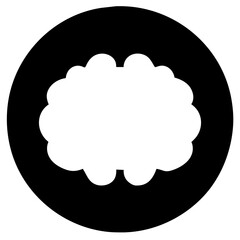 Human brain medical vector icon illustration isolated on white background