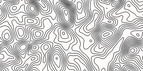 Topographic Map in Contour Line Light topographic topo contour map and Ocean topographic line map with curvy wave isolines vector Natural printing illustrations of maps Abstract Geometric background.