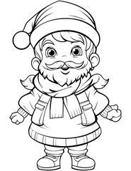 Christmas kids coloring pages (Santa claus)