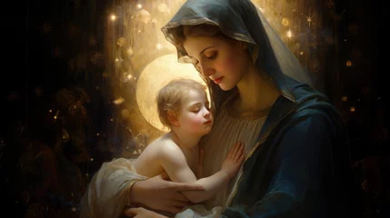 Foto op Plexiglas Blessed Virgin Mary with baby Jesus © Ruslan Gilmanshin