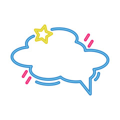 neon shape cloud speak