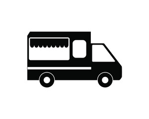 Food truck icon. Food truck vector icon. Fast food delivery.