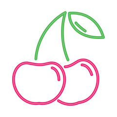 neon shape cherry