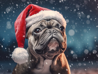 Christmas french bulldog