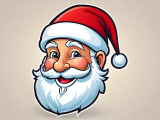 Smiling Santa Claus. Isolated Background