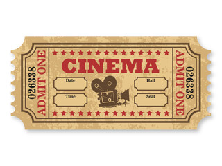 Vintage cinema ticket
