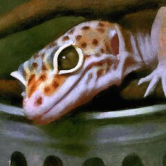 Obraz na płótnie Canvas cute salamander art
