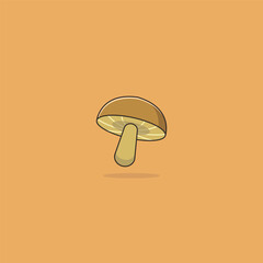 mushroom vegetable icon vector illustration