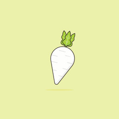 turnip vegetable icon vector illustration