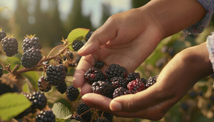 Blackberry harvest on my farm
