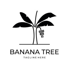 banana tree vintage logo vector symbol illustration design