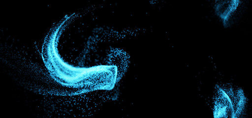 Abstract blue particle background