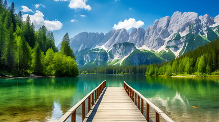 lake and mountains,A mountain reflected in a lake,Nature Scenery Landscape Images,AI Generative 