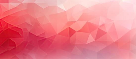 Fototapeta premium A background with a textured polygonal design in a soft shade of pink and red The polygonal shapes appear abstract and the overall design has a blurry rectangular appearance This pattern ca