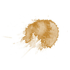 Coffee, chocolate, liquid stains isolated on a white background. Royalty high-quality free stock photo image of Coffee, Tea Stains  spill. Round coffee stain isolated, cafe splash fleck drink - obrazy, fototapety, plakaty