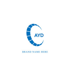 AYD logo. A Y D design. White AYD letter. AYD, A Y D letter logo design. Initial letter AYD linked circle uppercase monogram logo.
