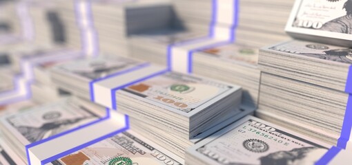 Dollar currency background 3d rendering