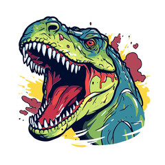 Dinosaur Tyrannosaurus Rex SVG Files Cute Cat Illustrations Vector Art