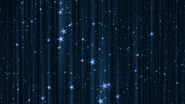 Blue beams of star light sparkles
