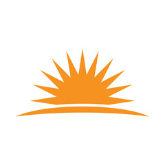 Sun logo vector template and symbol design
