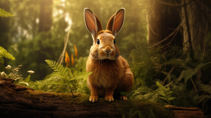 Fototapeta na wymiar Brown Rabbit