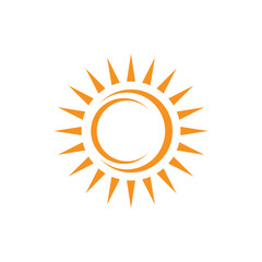 Sun logo vector template and symbol design