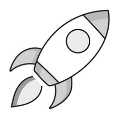 A rocket icon representing space exploration, achievement, progress, adventure, new beginnings, and infinite possibilities