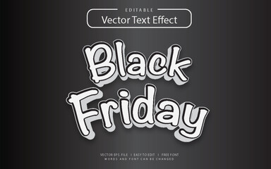 Fototapeta na wymiar Free vector black friday sale illustration with outstanding 3d lettering