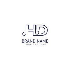 Letter HD logo design template vector illustration.