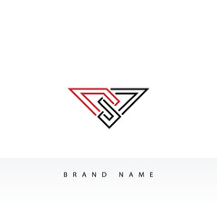 SS monogram logo. Vector icon containing letter s. Uppercase serif lettering in black and white color.