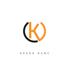 Letter K logo icon design template elements