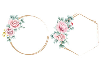 hand painted watercolor floral wreaths collection