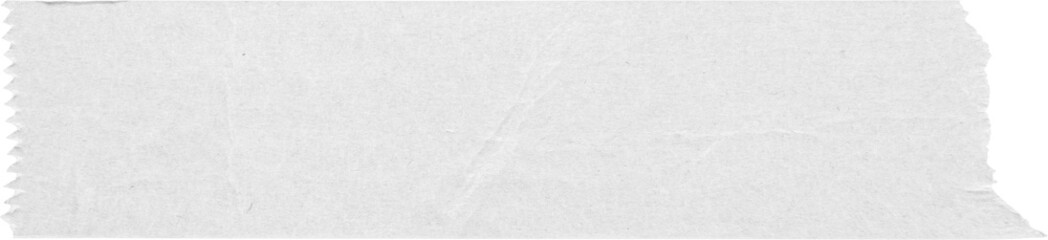 White adhesive paper tape isolated on white background - obrazy, fototapety, plakaty