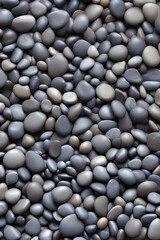 Monochrome texture image of small round pebbles