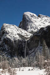 Yosemite National Park Covered in Snow During Winter