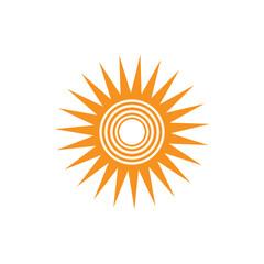 Sun logo vector template and symbol design