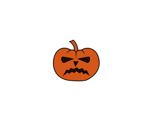 pumpkin icon vector design symbol of Halloween holiday horror.