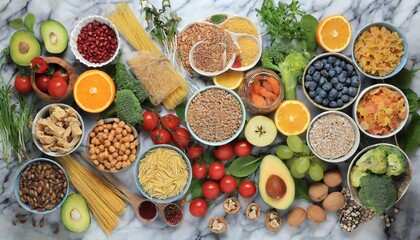 Ingredients for cooking healthy food