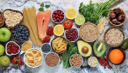 Ingredients for cooking healthy food - obrazy, fototapety, plakaty